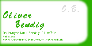 oliver bendig business card